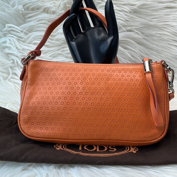 Tod’s Orange Leather Mini Handbag - Picture 2 of 15